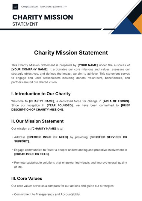 charity mission statement|mission statement for foundations sample.